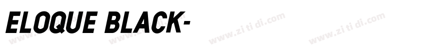 Eloque Black字体转换